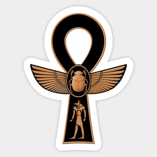 Winged Ankh Sticker